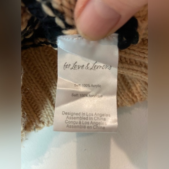 For Love and Lemons Elyse Two Tone Stripe Half Zip Hoodie Sweater (sku275) small - Picture 10 of 11